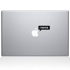 The Decal Guru I Rock Speech Bubble MacBook 데칼 비닐 스티커 - 15인치 맥북 프로 (2016 이상) - 블랙 (1096-MAC-15X-BL, The Decal Guru I Rock Speech B