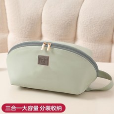 內衣收納盒 便攜多功能, 1個, 綠色 大容量大開口 分區分格 ,長25*高12*寬13cm 裝滿後手工測