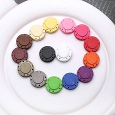 컬러 플라스틱 자석단추, 그레이, 1개