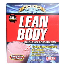 LABRADA NUTRITION Lean Body高蛋白奶昔粉 草莓冰淇淋口味, 1.58kg, 1盒