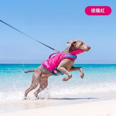 HIPIDOG 狗狗救生衣 中大型犬適用 夏季游泳寵物泳衣, 德羅紅, 1個