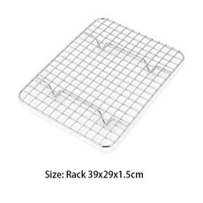 스테인레스 스틸 베이킹 트레이 이동식 케이크 그리드 냉각 주방 스틱 피자 바베큐 비스킷, 옵션 1, Ra 38 5x28 7x1 5