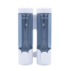 샴푸통 무타공 디스펜서 욕실 벽걸이 주방 고급 호텔 바디워시 물비누 320ml, 프리미엄 카리스 화이트, 2개