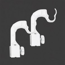 免鑽牆窗框伸縮桿支架 不傷牆不用黏 (一組2入窗簾桿支撐), 白色, 1件