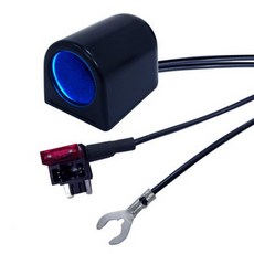 車之嚴選 cars_go 汽車用品【PR-34】單孔插座保險絲座3m配線ACN微(低背)型保險絲點煙器擴充座, 1個