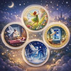 이빨 요정 기념 동전 황금 도금 Tooth Fairy 코인 이갈이 행운 수집, 골드1번