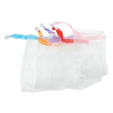 힐비안 비누 거품망 각질 제거 메쉬 백 바용 재사용 가능한 페이스 바디 클렌징 드로스트링 파우치 수제 액체 랜덤 스타일용, 1개