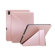 DAPAD OPPO Pad 5 平板電腦保護殼 支架 大字立架 蜂窩防震 隱藏筆槽 (粉色/黑色), 玫瑰金, 1個