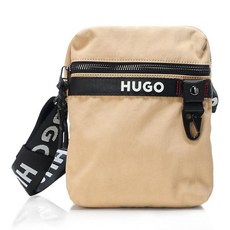 HUGO Dusky Repeat 로고 크로스바디 백 아우터 스페이스 블랙 원사이즈