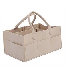 媽咪包 多功能毛氈包 折疊嬰兒尿不濕手提包, 卡其色