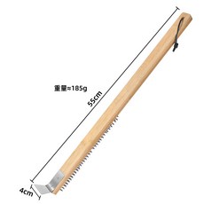 木柄披薩刷 可拆卸長柄pizza刷 烘焙手夾, 1個, 加厚-L:55cm