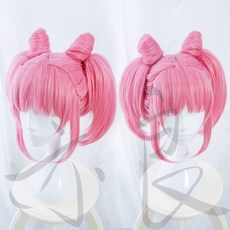 cosplay 세일러문 치비우사 코스프레 고열사 가발, 1개