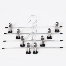 涵公子 金屬褲架子 居家褲夾衣架 防滑掛裙夾, 1個, 常規款-黑色,1衹裝