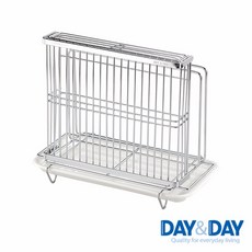 【DAY&DAY】桌上型扁條刀柄砧板架(附滴水盤), 1個