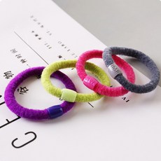 무지컬러 머리끈 고리형 헤어밴드 세트