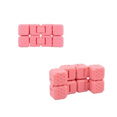 無限魔方解壓玩具 3D列印指尖立方體, 粉紅色, 1個