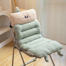 해피유통 귀여운 동물 캐릭터 의자 쿠션 가을 겨울 따뜻한 사무실 집, 85*45cm, 녹색