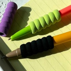 해돋이 꼬불꼬불 연필그립 펜슬그립, 8p 블랙