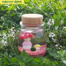 핑크 버섯돌이DIY세트-마리모중(10mm)포함, 1개