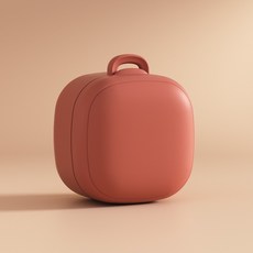 寶寶牙膠防掉鏈 奶嘴鏈 奶嘴收納盒 奶嘴防掉繩 嬰兒食品級 可水煮防掉鏈 固齒器矽膠防掉鏈 矽膠一體式奶嘴鏈 奶嘴收納盒, 矽膠奶嘴收納盒【紅色】, 1個