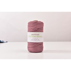 3mm 고급 마크라메실 순면우동사 100m 네트백 스트링 컬러우동실 코튼 브레이드 색실, 25-Rust-Brown