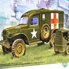 SCLmall 조립장난감 미군 앰뷸런스 군인프라모델, 1개