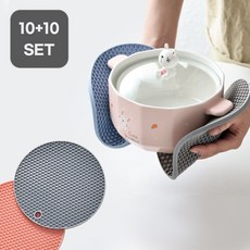 TPR 다용도 만능 받침대 5개입 (20개세트) 실리콘 냄비받침 주방장갑 오븐장갑 컵받침 코스터, TPR만능받침대 (소형2+대형2), 1개