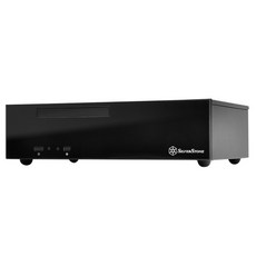 小白的生活工場*銀欣 SilverStone ML09 MINI ITX 橫躺型機殼, 1個, 黑色