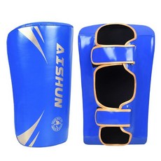 카프 킥 미트 로우 두꺼운 보호대 장비 레그 태권도 대항운동 복싱 격투기, 블루 2개