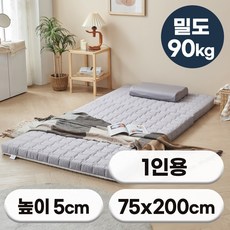에코어 천연라텍스 3단접이식 매트리스 5cm 하드