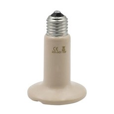 발열전구 온열 열등 1개 반려동물 난방 램프 블랙 적외선 세라믹 이미 터 열 전구 Brooder 파충류 25W 50W 75W 100W 150W 200W, Beige 75W