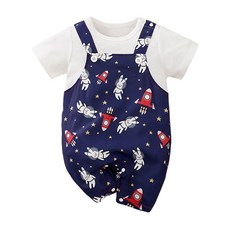 雪倫小舖 短袖包屁衣 寶寶短袖連身衣 爬服 透氣童裝 嬰兒服 外出爬服