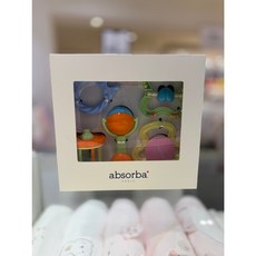 [압소바] 아기들이 좋아하는 딸랑이 세트 /치발기 나팔까지 들어있는 알찬 구성 /친환경 옥수수전분 소재의 제품 /백일 선물로 강추(교환 환불 불가상품)*옥수수사출딸랑이세트*, 1개