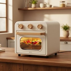 [26년 신상품] 니코 오븐형 에어프라이어 15L 듀얼히팅 2단 조리 NKAF-WD150, 아이보리, WD150