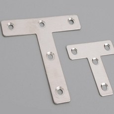 다목적 T자형 평철 10P 일T자형 꺽쇠 보강 코너 연결, 80mm