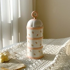 奶粉盒 奶粉分裝盒 儲存罐 外出收納盒 H96006, 鬱金香, 1個