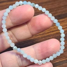 晶寶水晶 海藍寶手鍊 手環 手珠 刻面珠 切面 3mm 天然