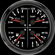 디지털 유압계 수온계 연료계 전압계 해양 보트 자동차 다기능 계기, 2. Bar BN, 기본