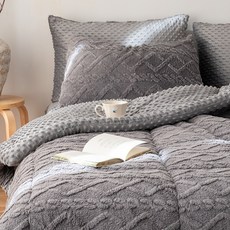 KURUA 프리미엄 겨울 양면 몽실몽실 도톰한 극세사 이불 세트