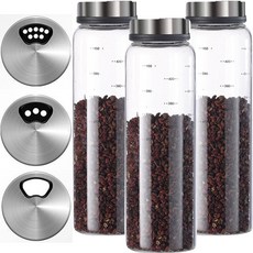 1+1+1 3단조절 내열유리 양념통세트 조미료통세트 500ml-3개, 1세트, 500ML 3p