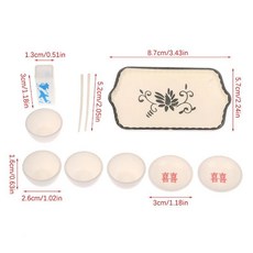 인형집 미니어처 그릇 접시 젓가락 트레이 키트 인형 집 주방 식기 장식 놀이, 1개, 1. 1set