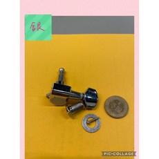 柚子樂器 電吉他弦鈕 45度 小顆 穩定調音, 銀色(同邊), 1個