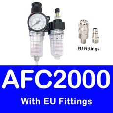 AFC2000 1/4 포트 FRL 유니온 공기 압축기 필터 압력 조절기 조합 윤활기 오일 분리기, 01 AFC2000  EU Fittings, 1개