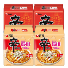 신라면 멀티팩 2팩(10봉)+신라면 툼바 멀티팩 2팩(8봉), 8개