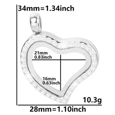 반려동물 유골 목걸이 원형 메모리 유리 항아리 펜던트 DIY 플로팅 유물 사진 Relicario Pendentif 쥬얼리 액세서리 25-35mm 1PC, 1개
