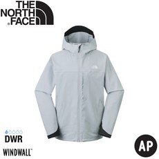 The North Face 男 防風防潑水連帽外套 AP 淺灰