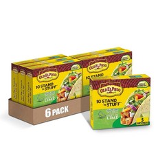 Old El Paso Stand 'N Stuff 타코 쉘 멕시코 스타일 스트리트 콘 맛 글루텐 프리 바삭한 10개 153.1g 5.4온스 262558, 라임의 힌트