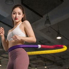 티앤비 용수철전신운동 다이어트 뱃살 스프링 훌라후프, 1개, 혼합(퍼플,엘로우,핑크), 860g