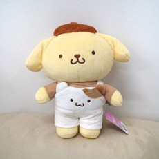 산리오 인형 정품 멜빵 중형 봉제인형 애착인형 (쇼핑백제공), 1개, 폼폼푸린, 25cm 1개, 폼폼푸린, 25cm