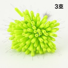 더온 멈춤 발포찌 100개입 막대형 멈춤고무 내장 벵에돔 학꽁치 얇은 입질용 CF98-T, 1개, 형광그린3호